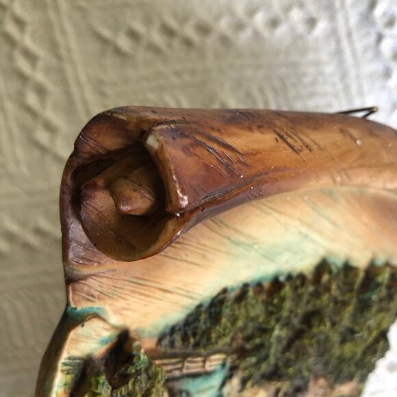 VTG 70s Triberg Germany 3‑D Resin Wall Plaque Waterfall Black Forest Folk Art - Picture 8 of 10